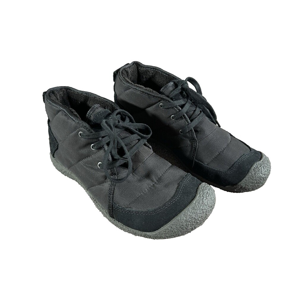 Keen Women's Howser Quilted Chukka Black Lace Up Ankle High Boots 1021867 Sz 8.5